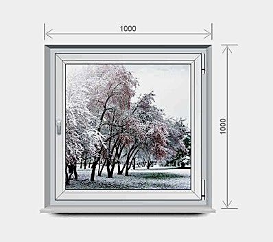 одностворчатое окно 1000*1000 Veka