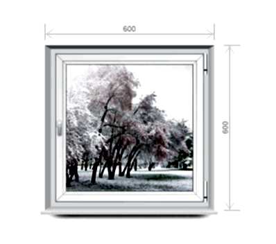 одностворчатое окно 600*600 Veka