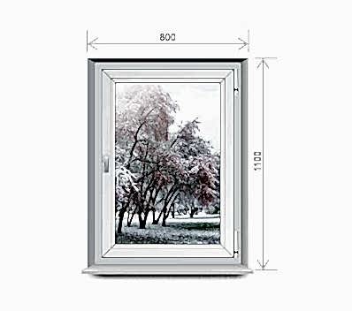 одностворчатое окно 800*1100 Veka