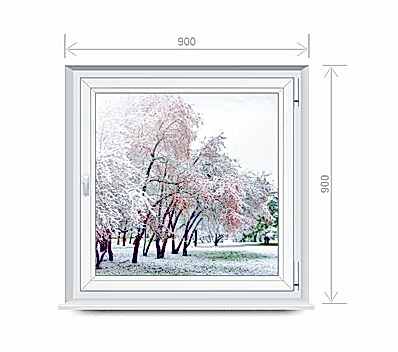 одностворчатое окно 900*900 Veka