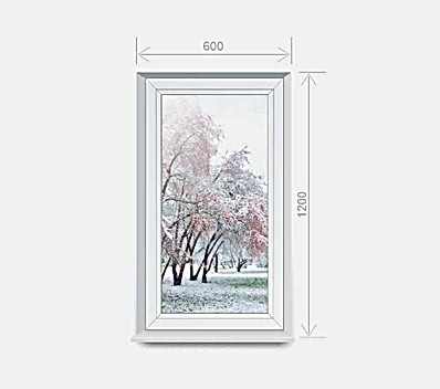 глухое окно 600*1200 WHS