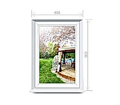 Глухое Пластиковое окно 600x900